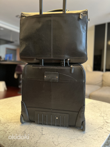 Nahast kohver, nahast portfelli komplekt (foto #2)