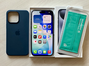 Apple iPhone 15 Pro Max Blue Titanium 256GB nagu uus! Aku94% (6 foto / 9)