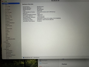 Apple Macbook Air 13 M2 8/256GB Space Gray SWE nagu uus! Aku (6 foto / 6)