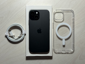 Apple iPhone 15 Black 128GB heas korras! Aku 100% garantii (1 foto / 9)