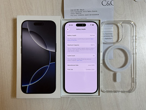 Apple iPhone 16 Pro Black Ti 128gb nagu uus! Gar 10.2027 (8 foto / 9)