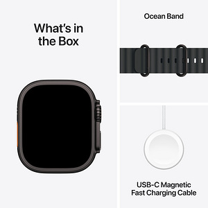Uus! Apple Watch Ultra 3 49mm Black Ti Black Ocean Band (7 foto / 8)