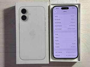 Apple iPhone 16 White 128GB nagu uus. Garantii kuni 12.2026 (7 foto / 7)