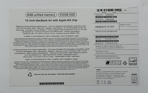 Apple Macbook Air 13 M3 8/512GB SWE как новый! Аккумулятор 1 (9 фото из 9)