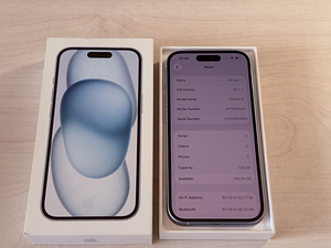 Apple iPhone 15 Blue 128GB nagu uus! Garantii kuni 10.2026 (7 foto / 8)