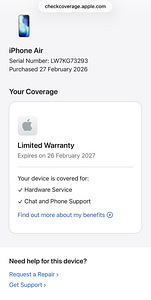 Apple iPhone Air Space Black 256GB nagu uus! Garantii (10 foto / 10)