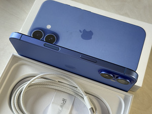 Apple iPhone 16 Ultramarine 128GB heas korras. Aku 100% CC88 (3 foto / 7)
