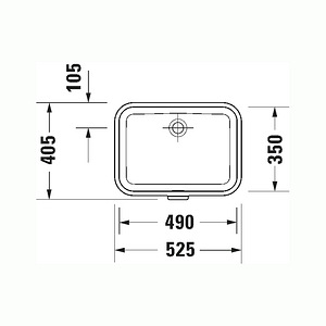 Alt-kinnitatav valamu Duravit Soleil by Starck 490x350x140mm (2 foto / 3)