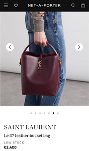 Ysl Le 37 leather bucket bag! (1 foto / 4)