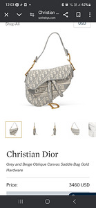 Dior oblique grey saddle bag! (1 foto / 5)
