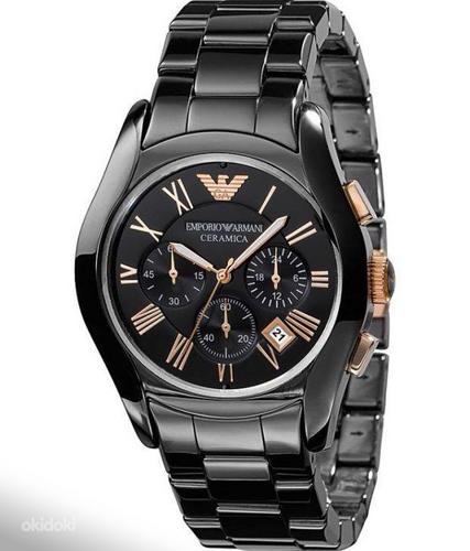 Новые мужские часы Emporio Armani Ceramica AR1410 с футляром (фото #1)