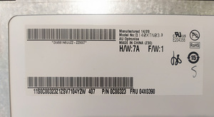 Ekraan LCD Panel AUO B140XTN03.3 HW7A FRU 04X0390 (2 foto / 4)