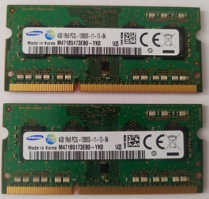 DDR3 SODIMM Mälu Samsung M471B5173EB0-YK0 2x4GB (8GB Kokku) (1 foto / 2)