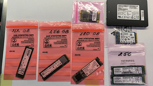 SSD 256GB, 180GB, mini-SATA 120GB (1 foto / 7)