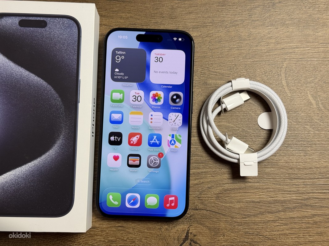 Apple iPhone 15 Pro 128gb, Синий Титан - Tallinn, Мобильные телефоны – okidoki