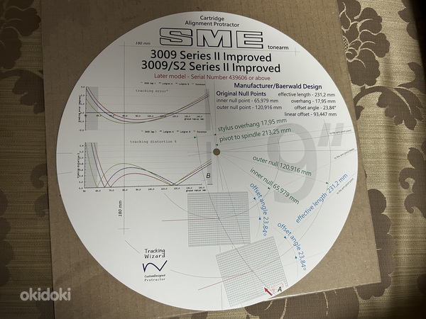 SME 3009 s2 improved cartridge alignment protractor (foto #1)
