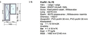 PVC Aken rõdule aken + uks (2 foto / 3)