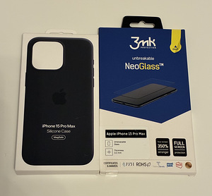 Силиконовый чехол Apple iPhone 15 Pro Max с MagSafe + 3MK Ne