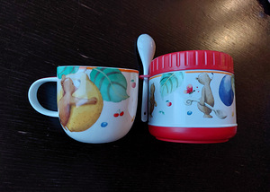 Villeroy & Boch laste termos koos lusikaga ja tass (2 foto / 5)