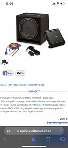 ALPINE Subwoofer + võimendi + kaablid (2 foto / 2)