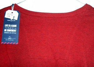Tom Tailor meeste veinipunane 100% puuvilla džemper, XL, uus (6 foto / 8)