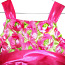 Ilus pidulik roosa-roheline 3D lilline kleit,146-152, uus (foto #3)