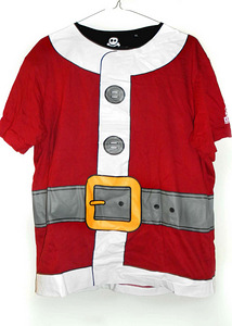 Santa bordoo-punane meeste t-särk printiga, XL, uus (2 foto / 7)