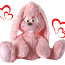 Fancy очаровательный большой мягкий розовый заяц (фото #1)