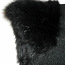 Черное вязаное платье-туника с мехом-вышивкой, XS-S-34-36 (фото #5)