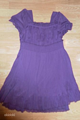 Шифоновое плиссированное лиловое платье, 36-38 (UK10) (фото #3)