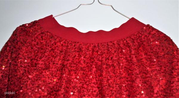 Lindex красная блестящая юбка (146/152 см) (фото #2)