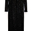 Must avaseljaga maani pidulik kleit, L (40-42), uus (foto #2)