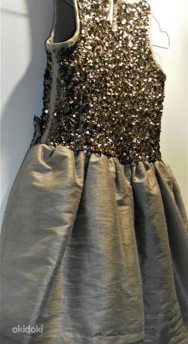 Next золотистое нарядное платье (128) (фото #4)
