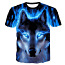 Новая мужская футболка с 3D принтом Волк (L) (фото #1)