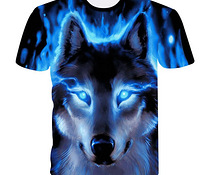 Новая мужская футболка с 3D принтом Волк (L)