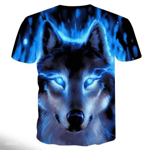 Новая мужская футболка с 3D принтом Волк (L) (фото #4)