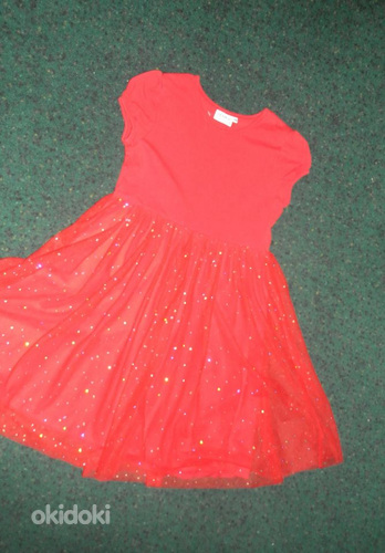 Ergud punased glitteriga pidulikud kleidid, 116 (2 tk) (foto #6)