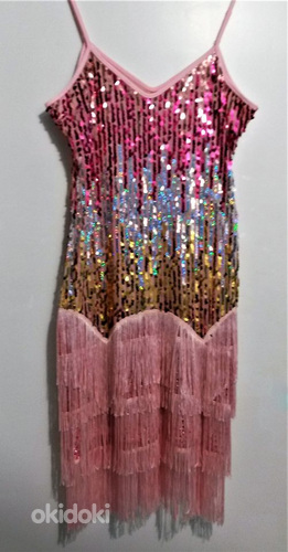 Pidulik roosa litritega disco kleit (L) (foto #1)