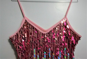 Pidulik roosa litritega disco kleit (L) (2 foto / 9)