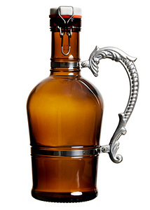 Suur vintage öllekann-öllepudel (klaas-metall),3 L (7 foto / 10)