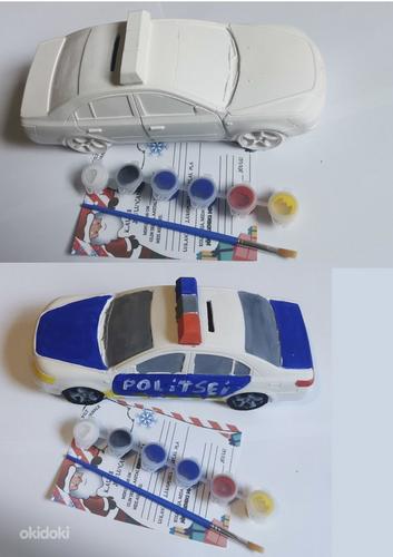 Politsei auto kipsist,Värvid, Pintsel (foto #1)