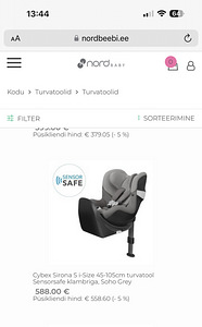 Cybex Sirona S i-Size 0-18kg,isofix 360 + Sensorsafe (7 foto / 7)