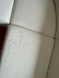 Nurga diivan ja voodi valge eko kunst nahast sahtliga (9 foto / 9)