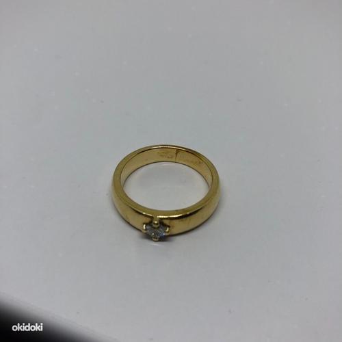 Kuld sõrmus teemantiga 585 proov (№921) (foto #1)