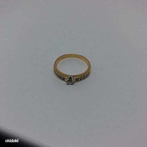 Kuld sõrmus 585 proov teemantidega (№836) (foto #1)