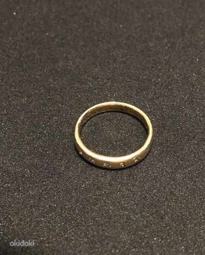 Kuld sõrmus teemanditega 585 proov (№1114) (foto #1)