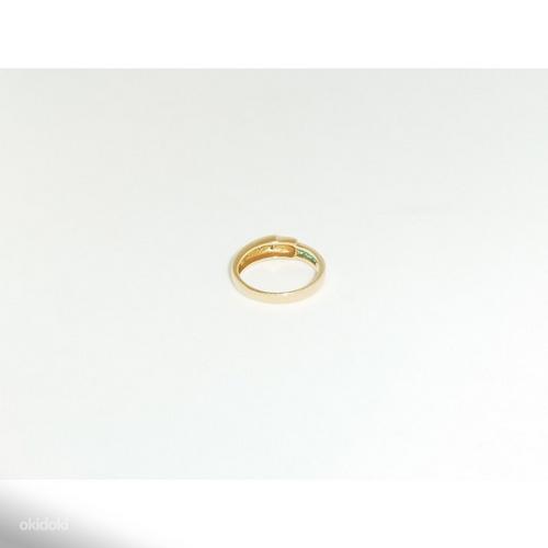 Золотое кольцо с бриллиантами 750 проба (№L98) (фото #4)