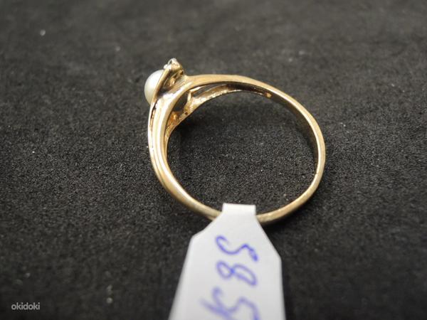 Золотое кольцо 585 пробы c бриллиантами (№L642) (фото #2)
