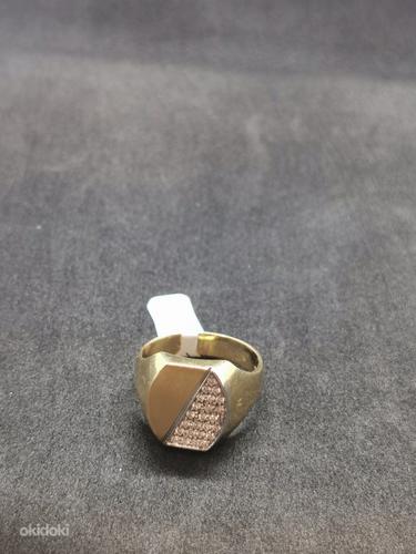Золотое кольцо с бриллиантами 750 пробы (№1297) (фото #5)