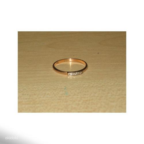 Kuld sõrmus teemantiga 585 proov (№330) (foto #1)